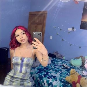 Colorful plaid dress